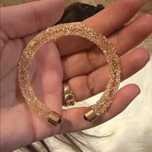 Crystal-Embellished Open Cuff Bracelet